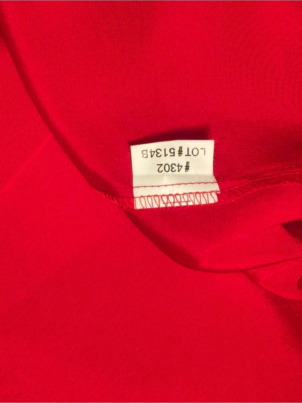 Alexandria Red Tie Neck Pleated Blouse size 10 - Picture 5 of 14
